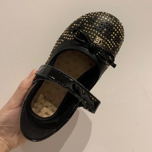 Bibi Girls Rhinestone Princess Party Shoes Black Patent Leather US Toddler 10C